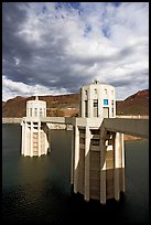 Intake towers. Hoover Dam, Nevada and Arizona (color)