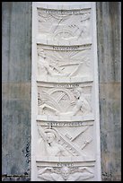 Bas-relief in Art Deco style. Hoover Dam, Nevada and Arizona (color)