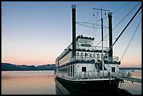 Tahoe Queen paddle boat at dawn, South Lake Tahoe, Nevada. USA ( color)