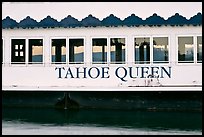 Side of Tahoe Queen boat with mountains seen through, South Lake Tahoe, Nevada. USA ( color)