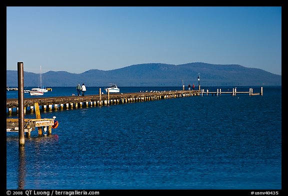Long pier, South Lake Tahoe, Nevada. USA (color)