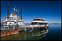 Tour boats, South Lake Tahoe, Nevada. USA (color)