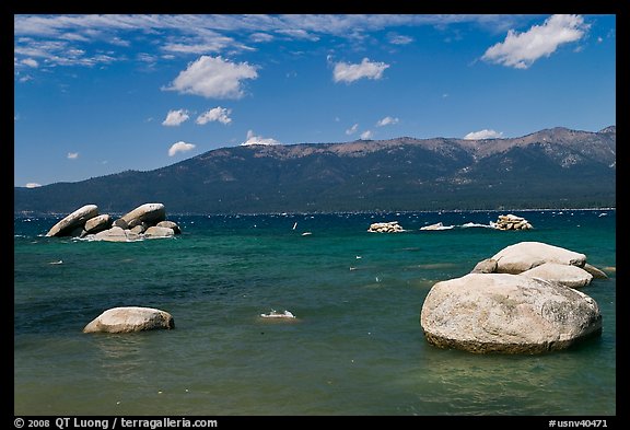 Boulders, Sand Harbor, Lake Tahoe-Nevada State Park, Nevada. USA (color)