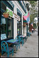 Cafe and sidewalk. Carson City, Nevada, USA ( color)