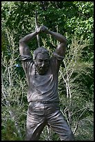 Statue honoring miners. Carson City, Nevada, USA ( color)