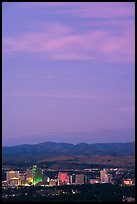 Skyline at sunset. Reno, Nevada, USA ( color)