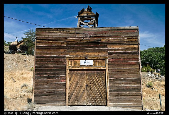 Wooden shack. Virginia City, Nevada, USA (color)