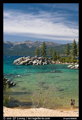 Sandy Cove, Lake Tahoe-Nevada State Park, Nevada. USA (color)