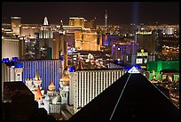 Las Vegas strip and Casinos at night. Las Vegas, Nevada, USA ( color)