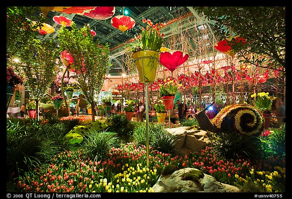 Botanical garden, Bellagio Hotel. Las Vegas, Nevada, USA (color)