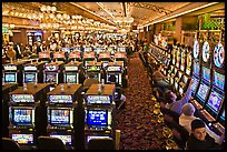 Gaming machines in casino. Las Vegas, Nevada, USA ( color)