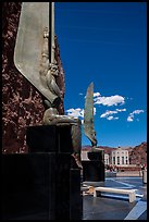 30 feet high bronze figures. Hoover Dam, Nevada and Arizona ( color)