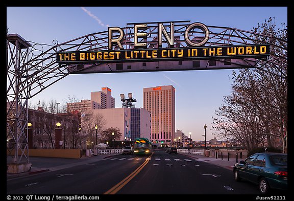 Original Reno Arch. Reno, Nevada, USA (color)