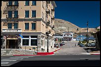 Mizpah hotel and main street. Nevada, USA ( color)