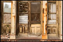 Facade of boarded-up store, Eureka. Nevada, USA ( color)
