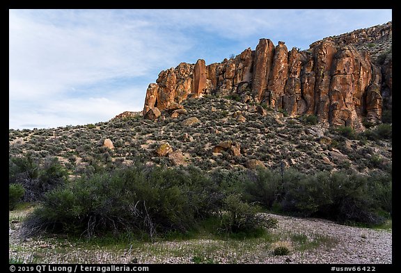 Valley of Faces cliffs. Basin And Range National Monument, Nevada, USA (color)