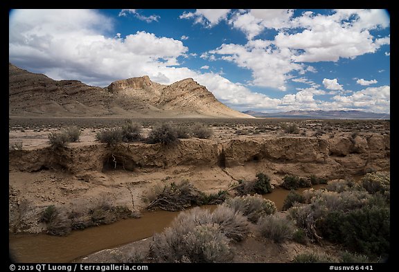 River canyon near Water Gap. Basin And Range National Monument, Nevada, USA (color)