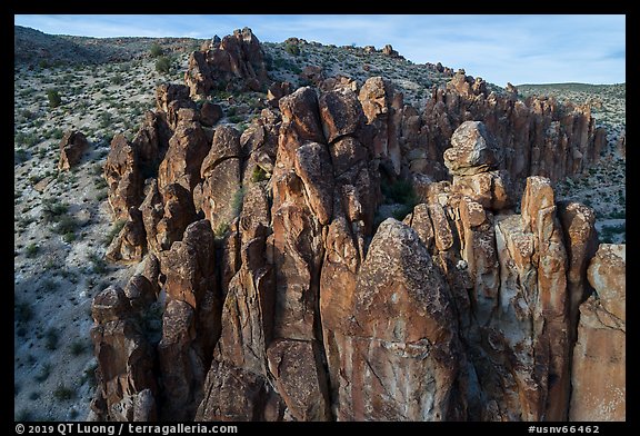 Pinnacles, Valley of Faces. Basin And Range National Monument, Nevada, USA (color)