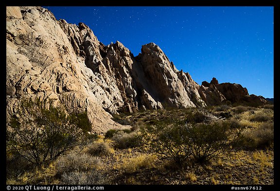 Whitney Pocket by moonlight. Gold Butte National Monument, Nevada, USA