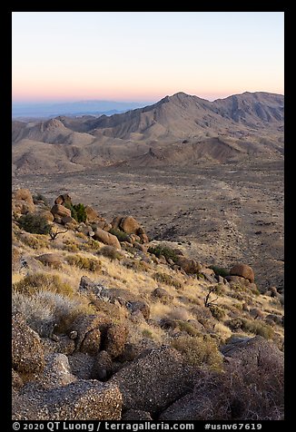 Tramp Ridge at sunrise. Gold Butte National Monument, Nevada, USA (color)