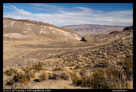 Valley near Badger Mountain. Basin And Range National Monument, Nevada, USA (color)