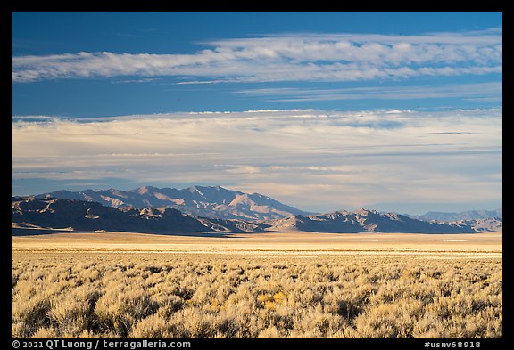 Golden Gate Range from Coal Valley. Basin And Range National Monument, Nevada, USA