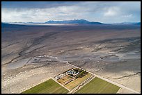 Aerial view of Heizer Ranch and City. Basin And Range National Monument, Nevada, USA ( color)