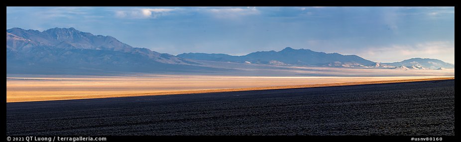 Worthington Mountains, Quinn Canyon Range, and Grant Range. Basin And Range National Monument, Nevada, USA (color)