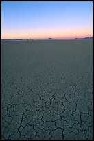 Dried mud lakebed, dawn, Black Rock Desert. Nevada, USA