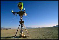 Whimsy sculpture, Black Rock Desert. Nevada, USA (color)