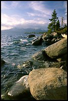 Rocks on the North-East shore of Lake Tahoe, Nevada. USA
