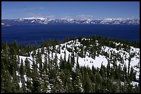 Lake in winter seen from the western mountains, Lake Tahoe, California. USA ( color)