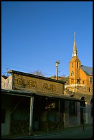 Golden Club and church, sunset, Austin. Nevada, USA ( color)