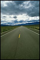 Road converging to the horizon. Nevada, USA (color)