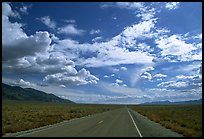 Road converging to the horizon. Nevada, USA ( color)