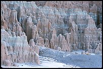 Pilars carved by erosion, Cathedral Gorge State Park. Nevada, USA (color)
