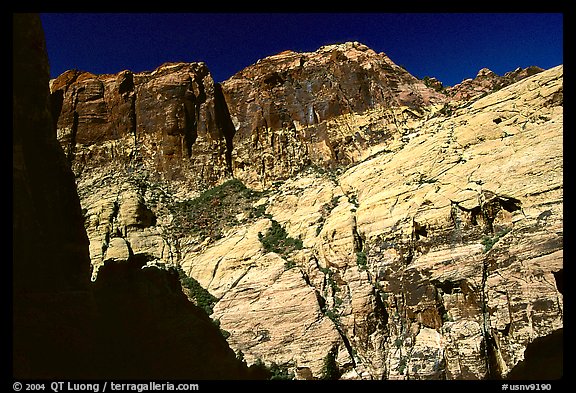 High cliffs. Red Rock Canyon, Nevada, USA