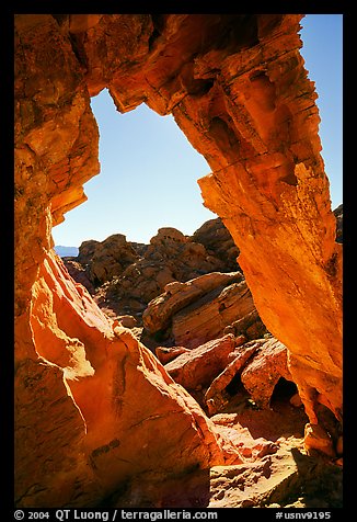Arch opening, Valley of Fire State Park. Nevada, USA (color)