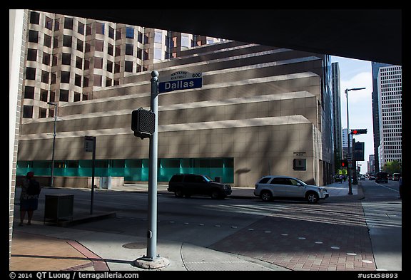 Skyline District Street. Houston, Texas, USA (color)
