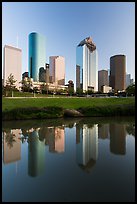 Skyscrapers and reflections. Houston, Texas, USA ( color)