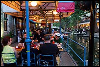 Enjoying drinks on Riverwalk. San Antonio, Texas, USA ( color)