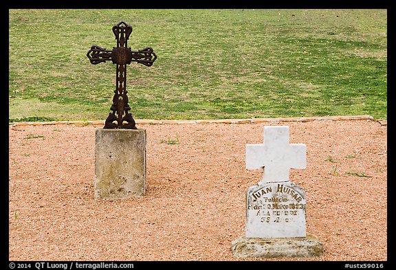 Tombs, Mission San Jose. San Antonio, Texas, USA