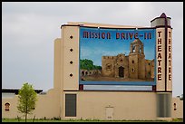Mission drive-in theatre. San Antonio, Texas, USA ( color)