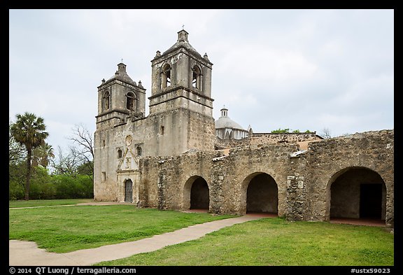 Mission Concepcion. San Antonio, Texas, USA (color)