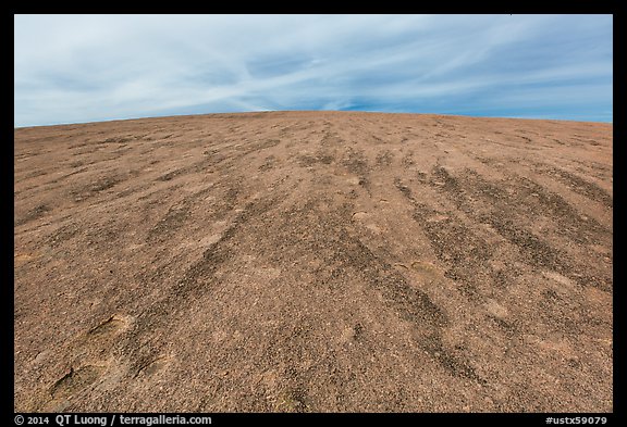 Gently rounded granite dome, Enchanted Rock. Texas, USA