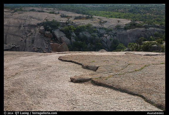 Granite slabs from top of Enchanted Rock. Texas, USA (color)