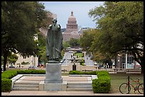 Texas Capitol seen from University of Texas. Austin, Texas, USA ( color)