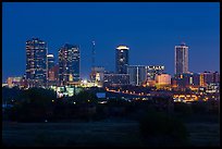 Skyline at night. Fort Worth, Texas, USA ( color)