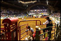 Cowtown coliseum during Stokyards Championship Rodeo. Fort Worth, Texas, USA ( color)