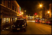 Street at night, Stockyards. Fort Worth, Texas, USA ( color)